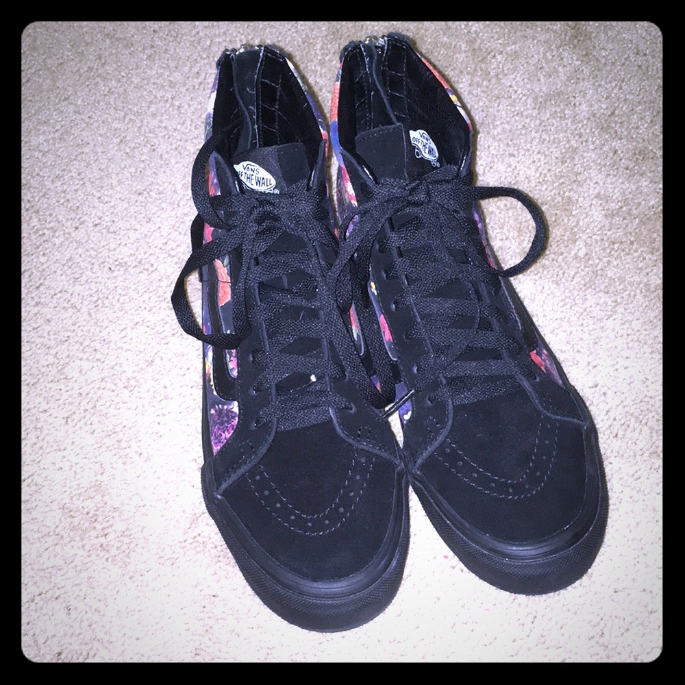 Galaxy/Floral Sk8-Hi Slim Zip Up/Lace Vans